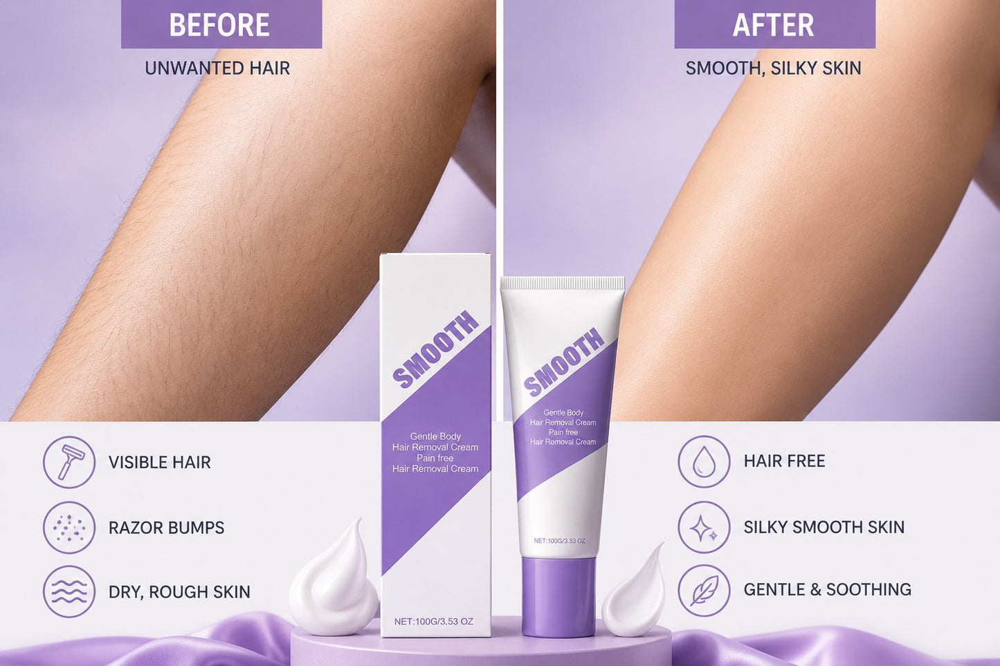Nuvelle hair removal cream product set